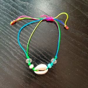 NEW DIY Gay Pride Rainbow Multicolor Seashell Conch Beach Anklet Bead Charm